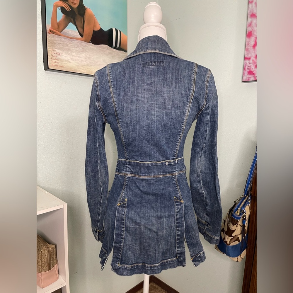 Denim Blazer Jacket - image 4